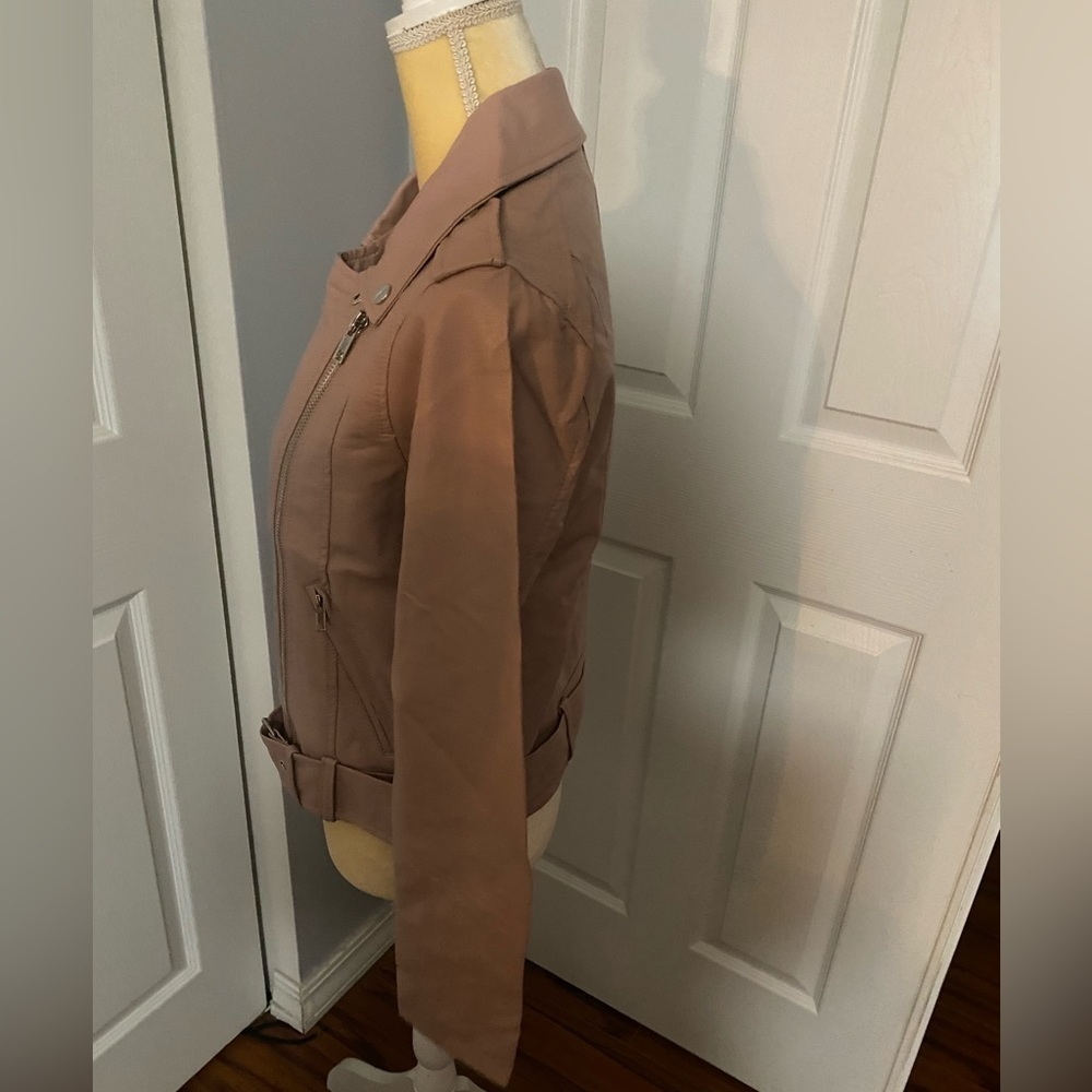 New Blush Moto Style Jacket - Picture 3 of 8